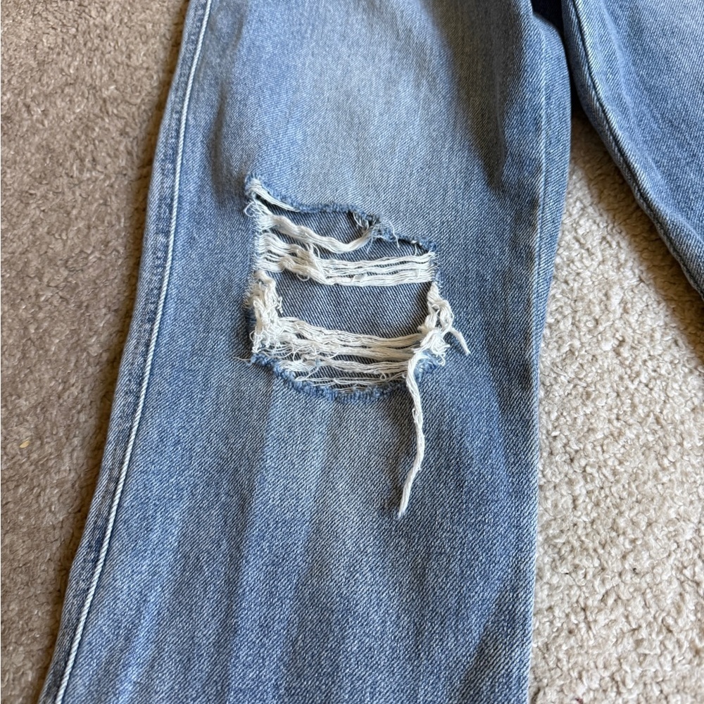 Flying Monkey Light Blue Distressed Straight Leg Womens Jeans size 27 - Picture 3 of 10